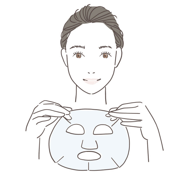 做面部护理的女人图片下载