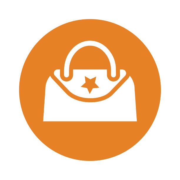 包，女士，钱包图标。橙色图片下载