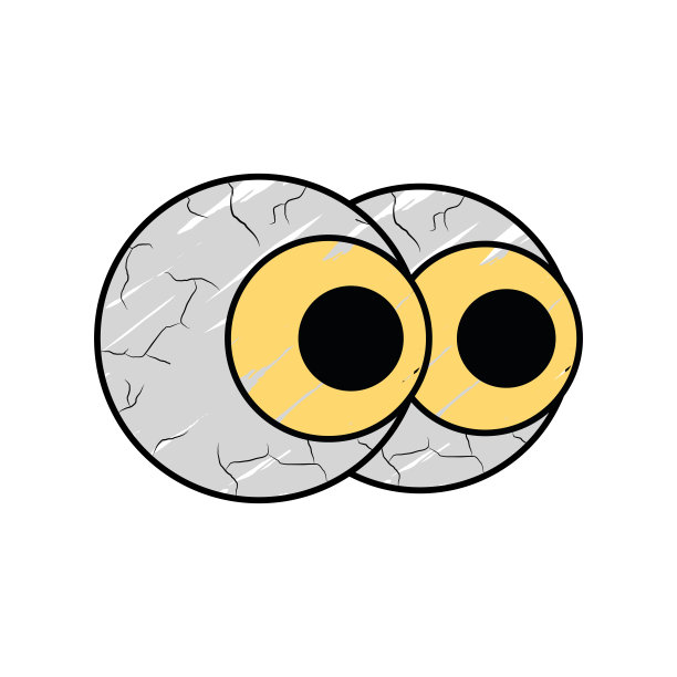 孤立的黑眼睛图标图片下载