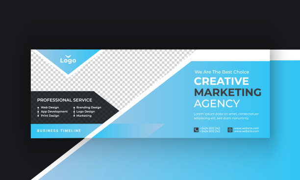 社交媒体横幅和封面模板图片下载