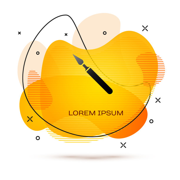 黑色医用手术刀工具图标孤立图片下载
