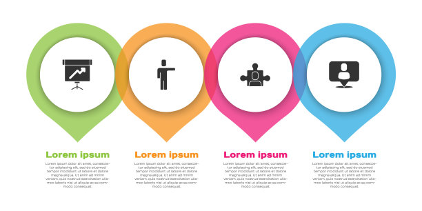 设置黑板与图表，猎头，项目团队基地和。业务信息模板。向量图片下载