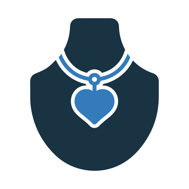 珠宝，项链，橱窗图标。矢量图形图片下载