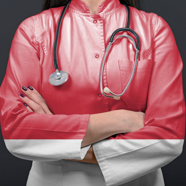 医生代表医疗系统与印度尼西亚国旗图片下载