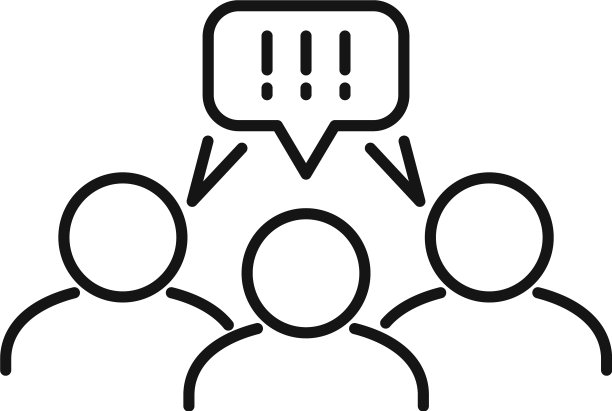 协作聊天图标轮廓风格图片下载