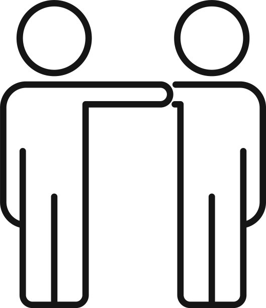 朋友协作图标轮廓样式图片下载