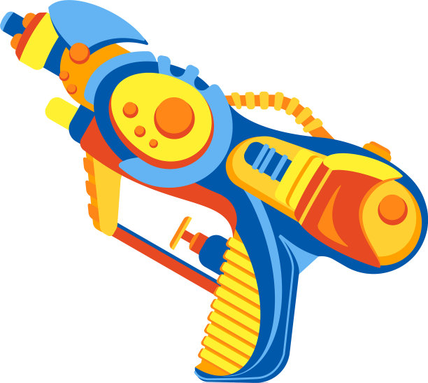 水枪图标卡通风格图片下载