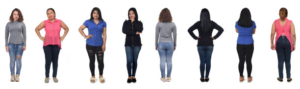 一个孤立的拉丁女人的全貌图片下载