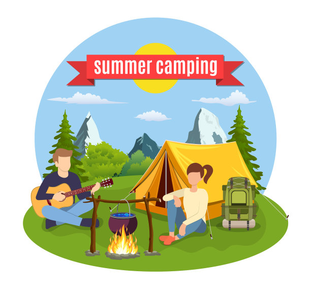 一群年轻人围坐在篝火旁图片下载