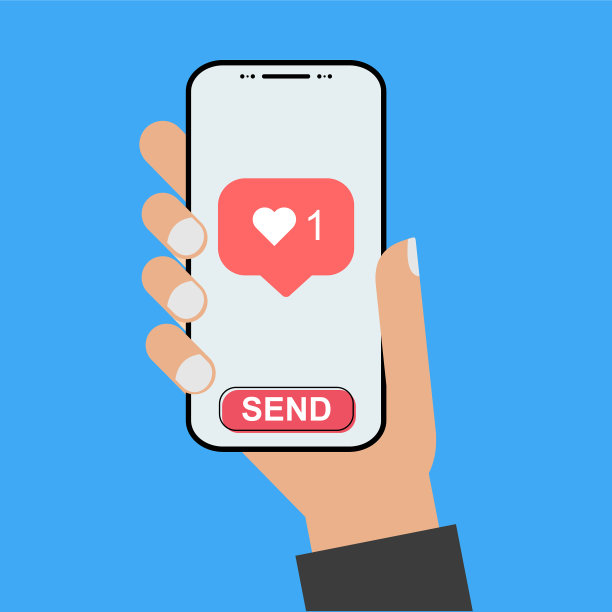 现代设计风格的手持智能手机图片下载