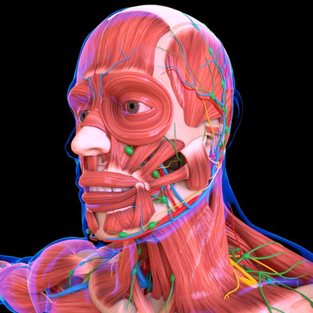 人体肌肉解剖学的医学概念图片下载