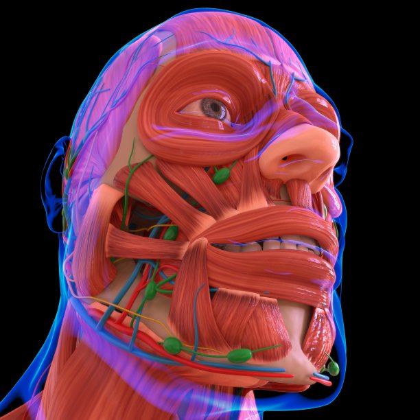 人体肌肉解剖学的医学概念图片下载