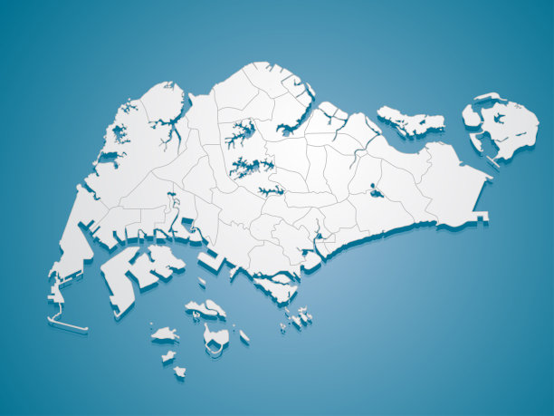 矢量岛屿亚洲地图国家新加坡模板图片下载