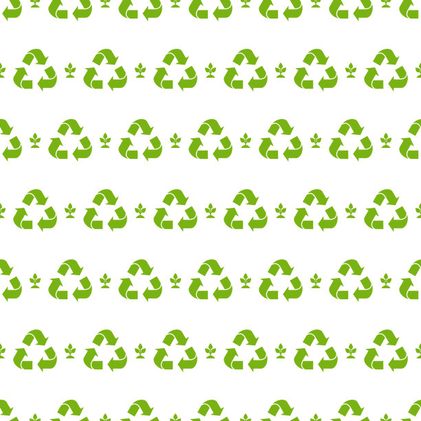 循环生态无缝模式。平面向量插图。图片下载