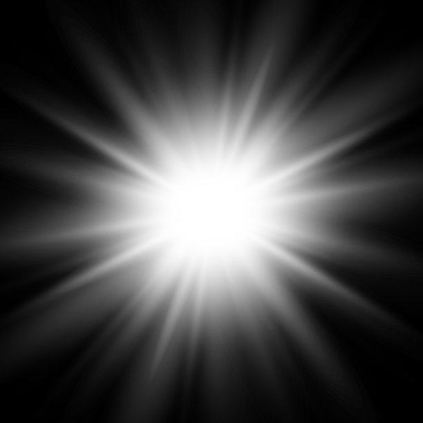 明亮的太阳在一个黑色的背景-插图图片下载