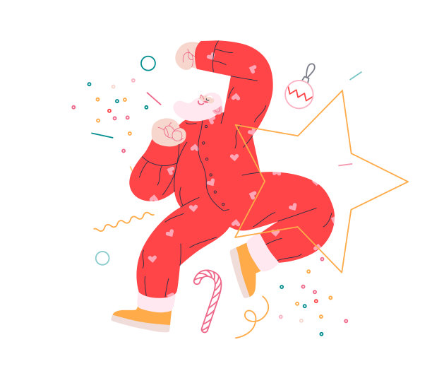 跳舞的圣诞老人-圣诞和新年晚会图片下载