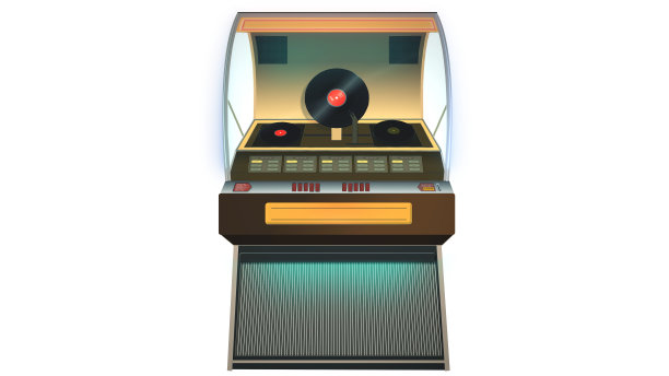 老式点唱机在白色背景下播放图片下载