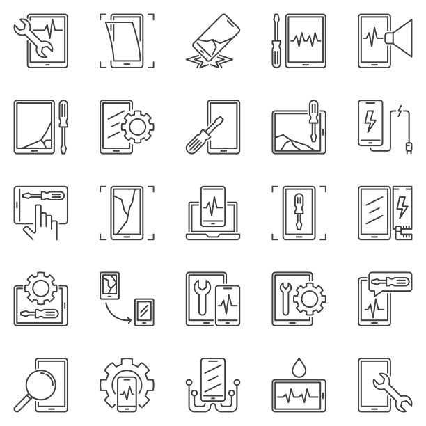 智能手机和平板电脑维修概念图片下载