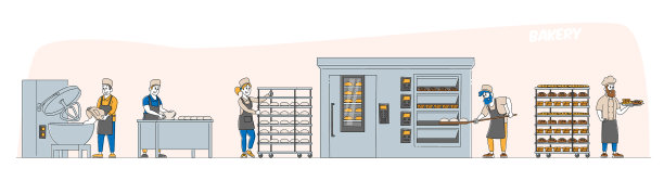 烘焙面包机械生产工业图片下载