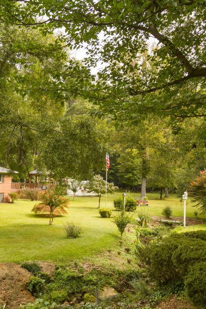 美国乔治亚州，Powder Springs，亚特兰大近郊，中产阶级社区建筑概况图片下载