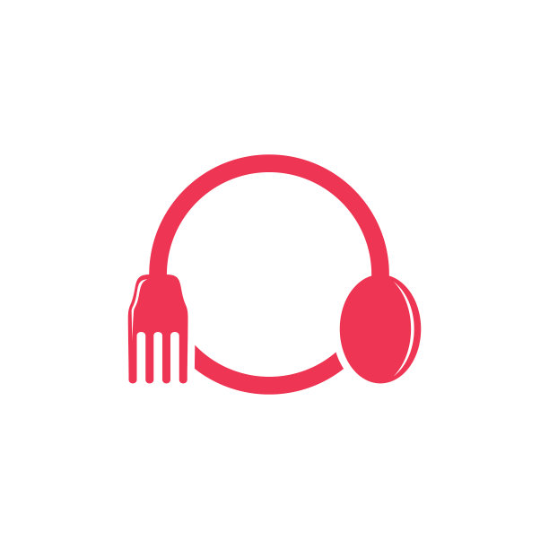 勺叉圆形几何装饰图片下载