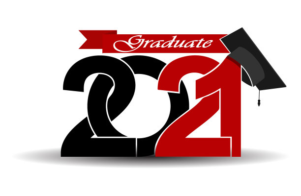 带毕业帽的2021届毕业生图片下载