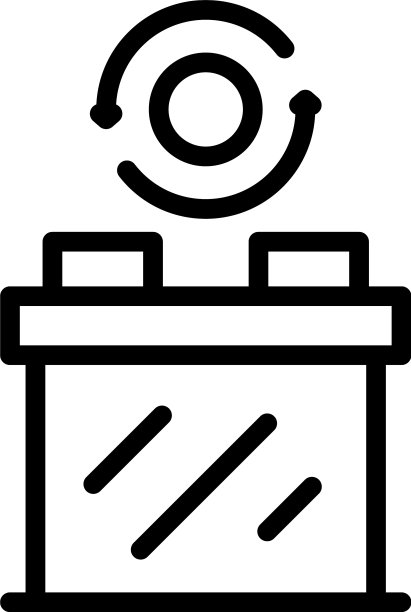 回收电池图标轮廓风格图片下载