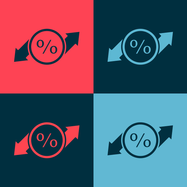 波普艺术折扣百分比标签图标孤立上图片下载