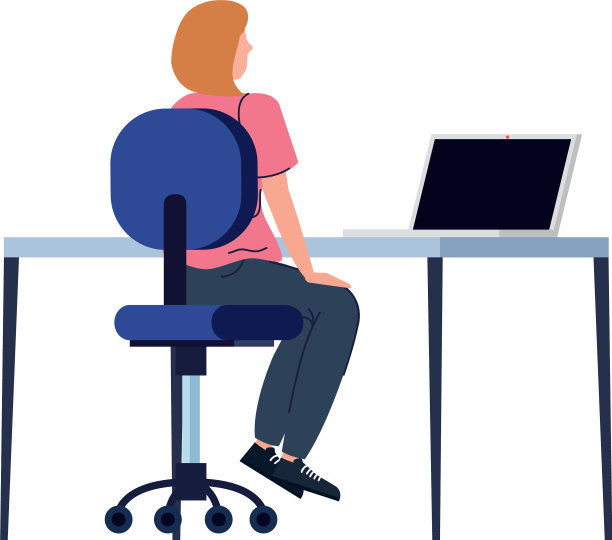 年轻女子坐在椅子上，拿着笔记本电脑图片下载