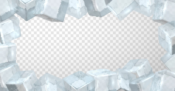 冰框架图标模板与冬季冰图片下载