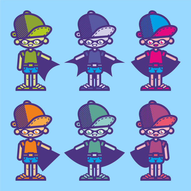 六位有趣的嘻哈超级英雄图片下载