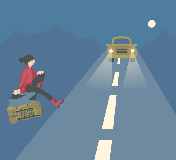 搭便车旅行的概念图片下载