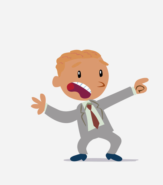 商人怀疑的卡通形象图片下载