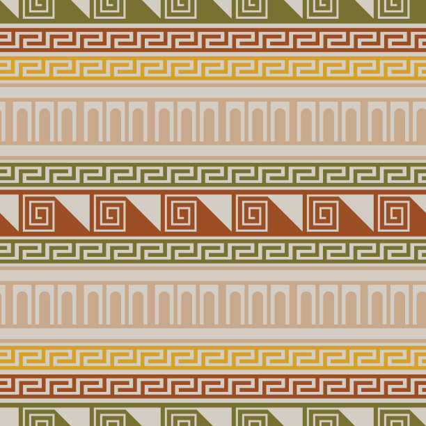 无缝图案与希腊装饰。表面的民间装饰设计。矢量插图。图片下载