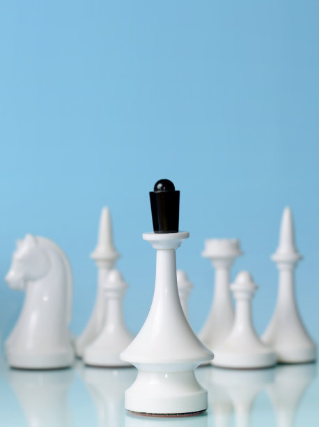 下棋。白皇后和其他数字的对比图片下载