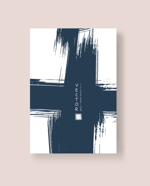 抽象的墨刷条幅与垃圾效果图片下载