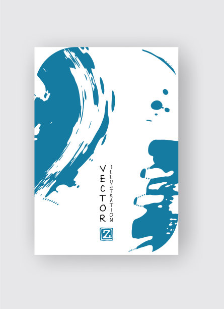 蓝墨水笔画在白色的背景上图片下载