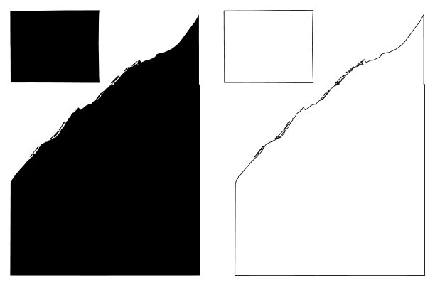 汉密尔顿和海耶斯县，内布拉斯加州(美国县，美国，美国)地图矢量插图，草稿示意图图片下载