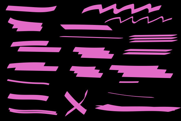 黑色背景上的红色垃圾线条。在黑色的黑板上涂鸦。矢量纹理。股票的形象。图片下载