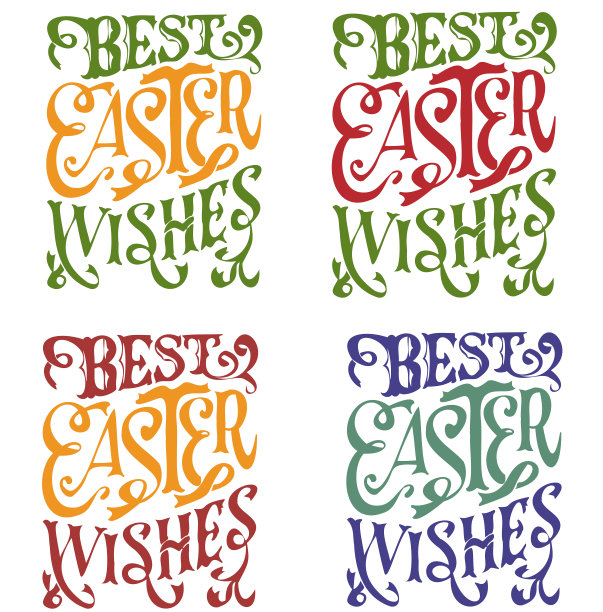 复活节。最好的复活节祝福要用毛笔手写书法和字母。复古风格的字体。设计节日贺卡和请柬。图片下载