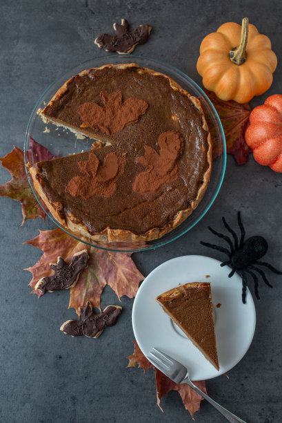 万圣节巧克力南瓜派图片下载