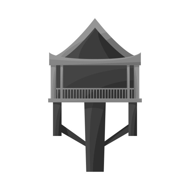 孤立的物体高跷和木标志图片下载