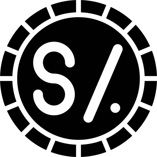 秘鲁索尔硬币图标，秘鲁货币图片下载