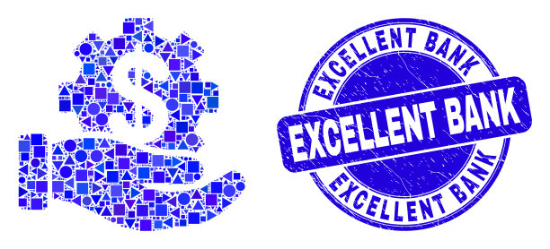 蓝色垃圾，优秀的银行邮票和银行服务图片下载