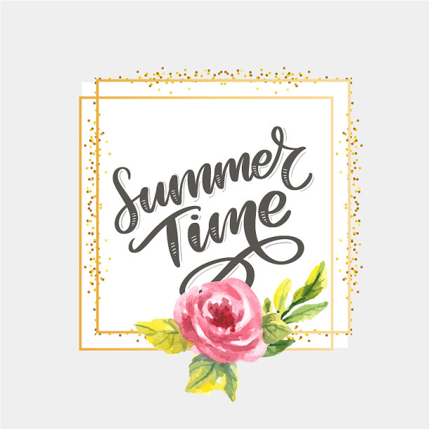 绿色的夏季信花在现代风格图片下载