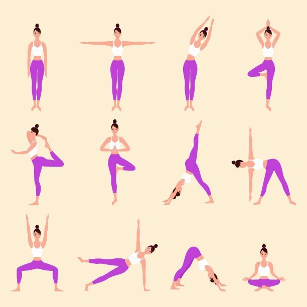 设置女性瑜伽姿势图片下载
