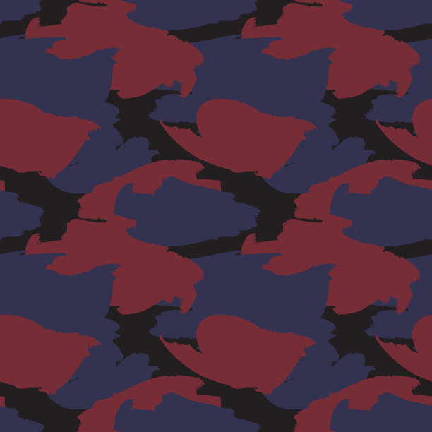 红色海军迷彩抽象无缝图案图片下载