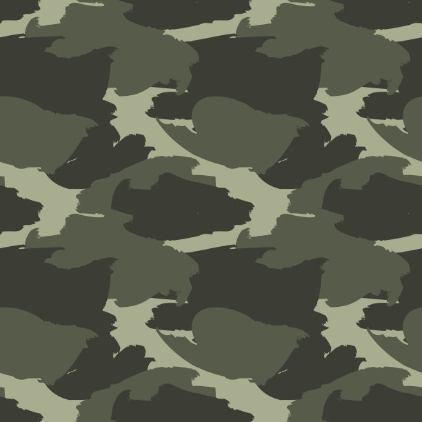 绿色迷彩抽象无缝图案图片下载