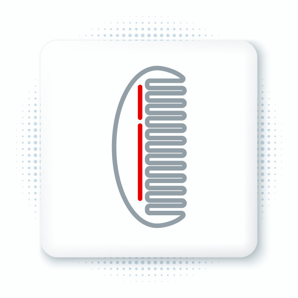 线毛刷图标孤立在白色背景图片下载