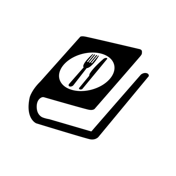 食谱书图标，标志孤立在白色背景图片下载